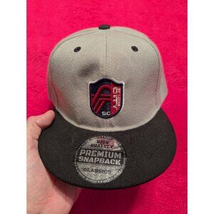 St Louis City SC Soccer Club Gray Black MAX HeadGear Snapback Hat Cap